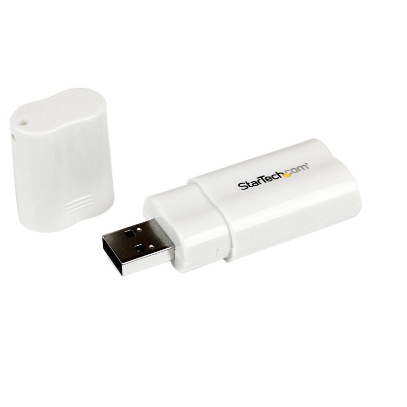 USB Audio Adapter - USB auf Soundkarte in weis - Soundcard mit USB (Stecker)